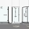 Modern Shower Enclosure Designs With Glass Doors Metal Frames And Bath Slippers