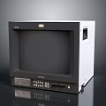 Vintage Tatung Electronic Monitor With Black Screen And Control Panel