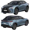 Lexus Blue Crossover SUV Modern Sleek Exterior Design LED Headlights Alloy Wheels