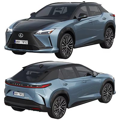 Lexus Blue Crossover SUV Modern Sleek Exterior Design LED Headlights Alloy Wheels 3d model