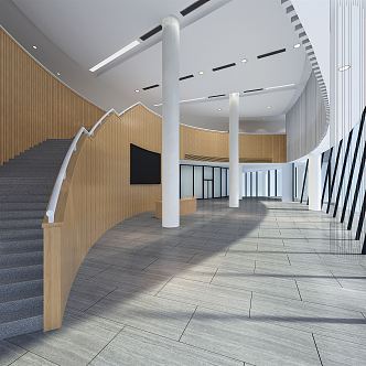 Modern foyer art hall 3d model