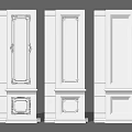 Decorative Wall Paneling in Three Different Designs for Modern and Classic Interiors 3d model