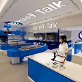 Honey Talk Dessert Shop Modern Exterior With Blue Sign And Entrance Design