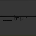 Black Military Style Rocket Launcher With Ammunition And 3D Rendered Model