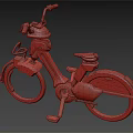 Blue Vintage Motorcycle with Classic Design Metallic Parts and Blue Seat