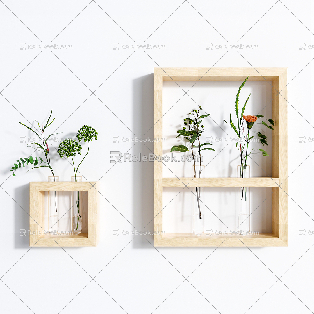 Nordic Wall Shelf Wall Decoration Plant Pendant 3d model