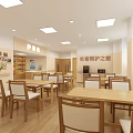 Hospital Ward Interior With Two Beds TV Wooden Cabinet Window And Curtains