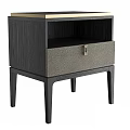 Middle Ancient Bedside Table Silent Style Bedside Table Square Bedside Table Drawer Cabinet Homestay Bedside Table Solid Wood Bedside Table 3d model