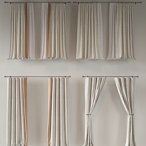 Modern Curtain Roman Curtain 3d model