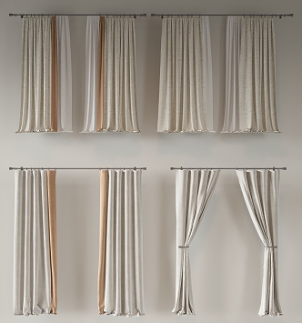 Modern Curtain Roman Curtain 3d model