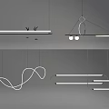 Modern chandelier combination 3d model