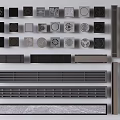 Modern Bathroom Accessories Featuring Various Design Metal Drain Grates And Decorative Parts