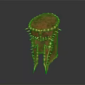 Copper Colored Ancient Weapon With Sharp Spikes And Metallic Surface Structure Design