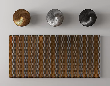 Modern Perforated Weathering Steel Plate 3d model