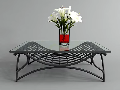 Modern Tea Table Iron Tea Table 3d model