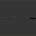 Cold weapons Sword Sword Sword Sword Axe Hook Fork Spear Trident Melee Weapon Military 3d model