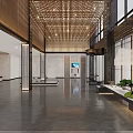 Luxurious Modern Hotel Lobby Interior Design With Marble Floor Pillars Chandeliers And Sculpture Decor