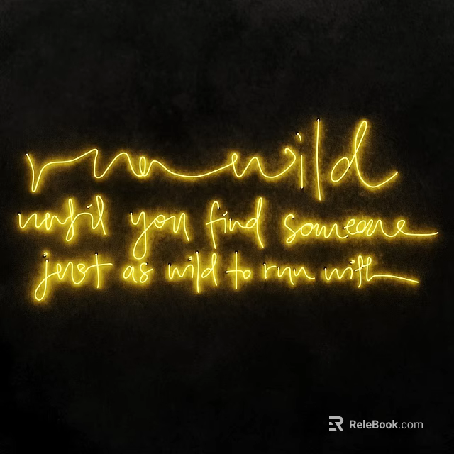 Outdoor Neon Lights with Glowing Inspirational Text for Decorative Night Illumination 3d model 