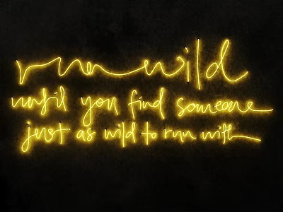 Outdoor Neon Lights with Glowing Inspirational Text for Decorative Night Illumination 3d model