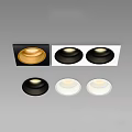 Stylish Downlights And Spotlights In Black White Gold With Single Double Ceiling Designs