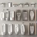 Collection Of Wall Mounted Urinals With Various Modern Designs For Bathroom