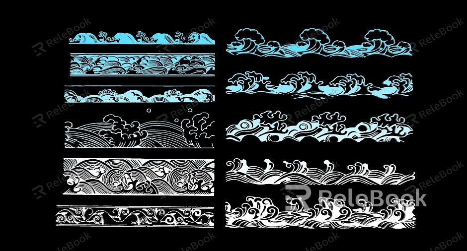 Modern lines water ripple model