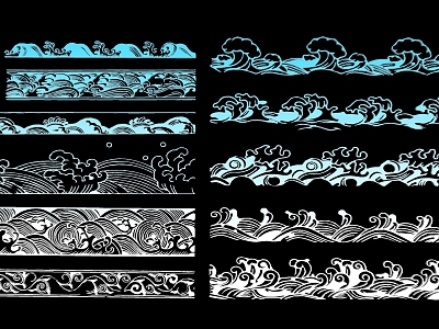 Modern lines water ripple model