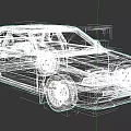 Red White Gray Sporty Rally Car With Number 83 Two Door Coupe Design