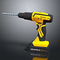 Redfield Cordless Drill With Yellow And Black Design And Battery Base