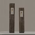 Rustic Wooden Floor Lamps With Lit Edison Bulb And Vintage Industrial Design
