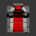 Modern Red And White Chair With Gray Frame Comfortable Seat And Backrest