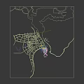 Aerial View Planning of Modern Residential Commercial Buildings With Green Spaces and Road Layout