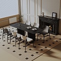 Modern dining table 3d model