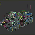 Modern Military Tank with Turret Dual Antennas Camouflage Insignia and Tactical Gear