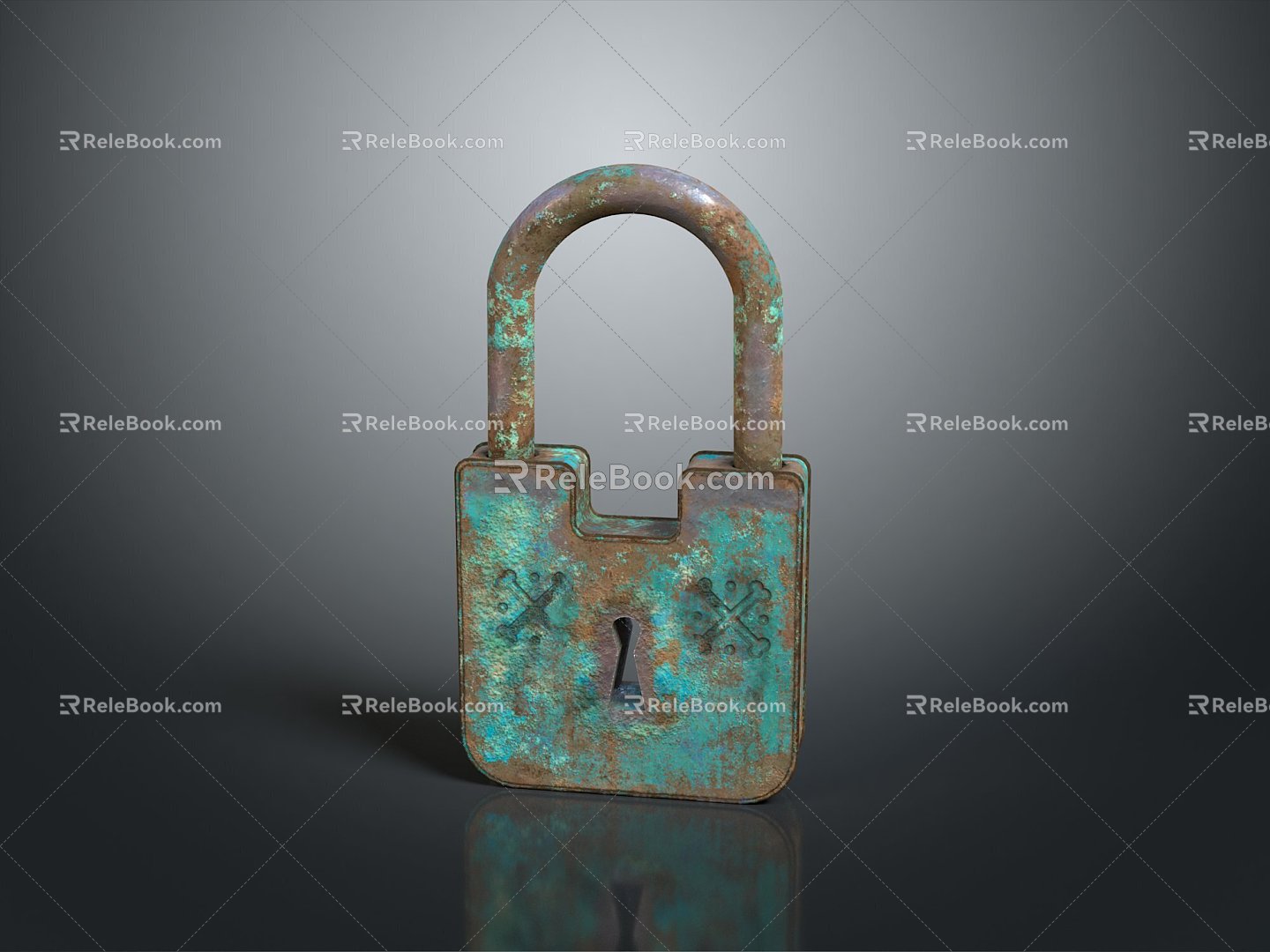 Lock combination lock metal lock antique lock old lock tools hardware tools processing tools furniture 3d model