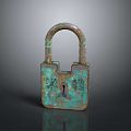 Lock combination lock metal lock antique lock old lock tools hardware tools processing tools furniture 3d model