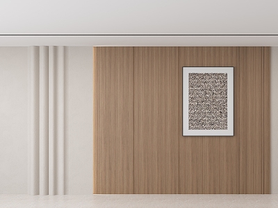 Wood veneer background wall model