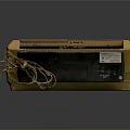 Vintage Yellow Fax Machine From 1984 With Worn Appearance And Tangled Cable