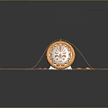 Elegant Golden Pendant Necklace With Ornate Pattern And Colorful Gemstone Accents