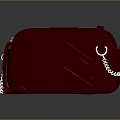 Red and Purple Chevron Quilted Fashion Bag With Silver Chain Strap And Zipper Closure