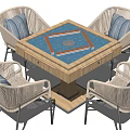 Modern Entertainment Table With Varied Gaming Surfaces And Comfortable Chairs For Family Leisure