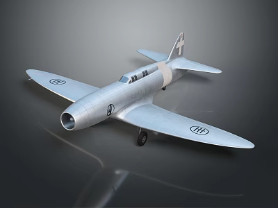 Detailed Silver Cosmic Aerospace Model Showcasing Vintage Aviation Design Structure 3d model