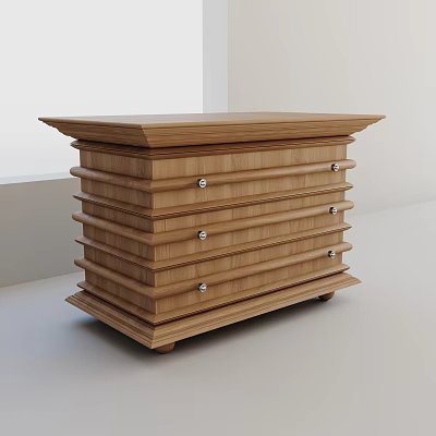Wooden Chest of Drawers with Modern Design Multiple Storage Drawers for Home Decor 3d model