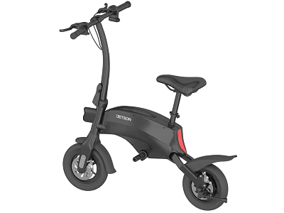 FIIDO Black Electric Scooter With Comfortable Seat And Foldable Design 3d model