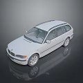 White BMW Station Wagon Featuring Roof Rack Modern Design And Silver Wheels