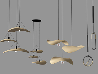 Modern chandelier metal chandelier 3d model