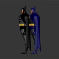 Game and Movie Batman Characters Featuring Multiple Versions Different Colored Costumes and Iconic Capes