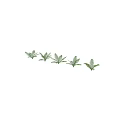 Natural Style Decorative Ornament Set With Fern Leaves For Home Tabletop Decoration