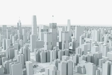 modern city characteristic city 3d model