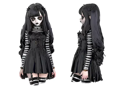 Halloween ornaments Halloween decoration female ghost girl 3d model